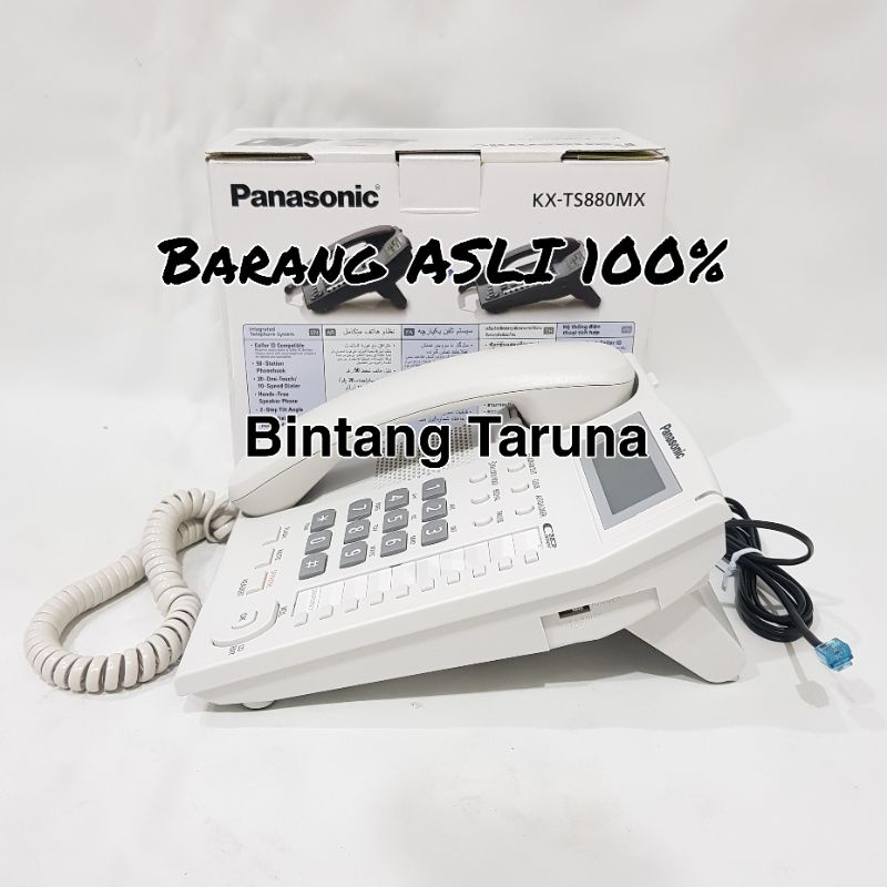 Telepon Kabel Panasonic KX-TS880MX Pesawat Telepon Panasonic KX-TS880 Telfon Panasonic TS880 (Putih)