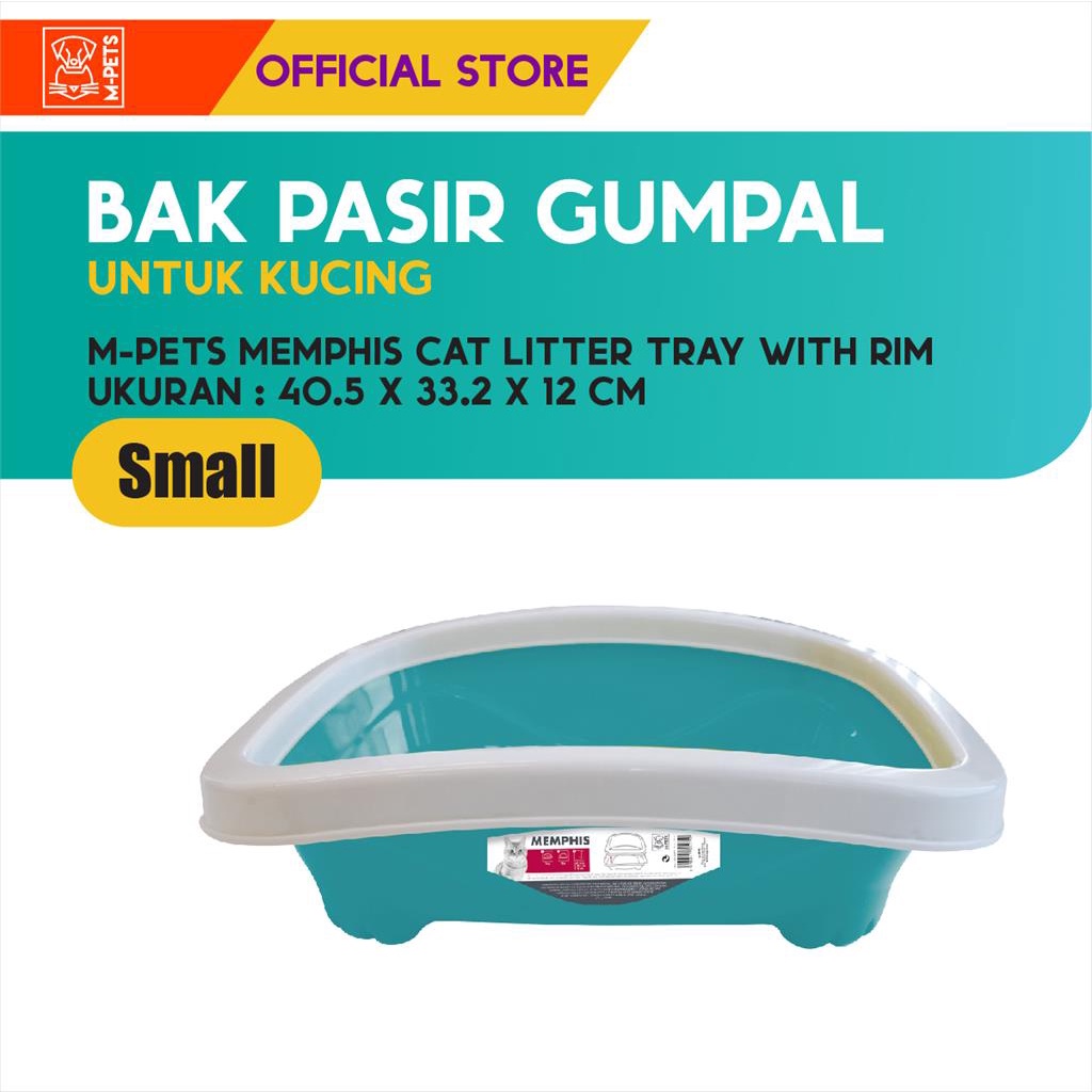 M-Pets Memphis Cat Litter Tray With Rim Small /Tempat Pasir Kucing