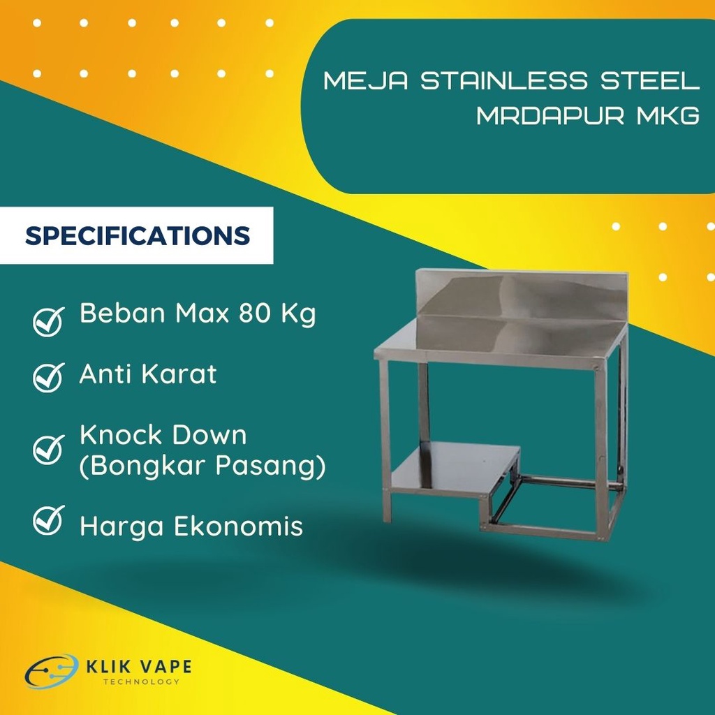 Promo Meja Stainless Steel MrDapur MKG Grab/Gosend Bisa