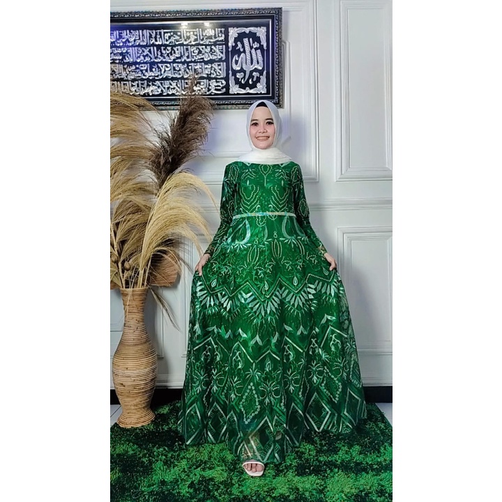 (COD)GAMIS COROLA ,GAMIS BROKAT TILE MEWAH,GAMIS PESTA KEKINIAN