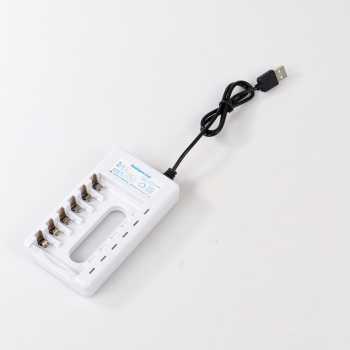 Charger Baterai 6 slot for AA AAA Ni-MH Ni-CD / Cas cas an Batrai Ukuran Sedang Tanggung Batrei Batre Jam Dinding Remot / Charger Batu Baterai Alat Pengisi Daya Charger Baterai AA AAA 6 Slot / Batu Baterai Charger AA Baterai AAA Rechargeable Original