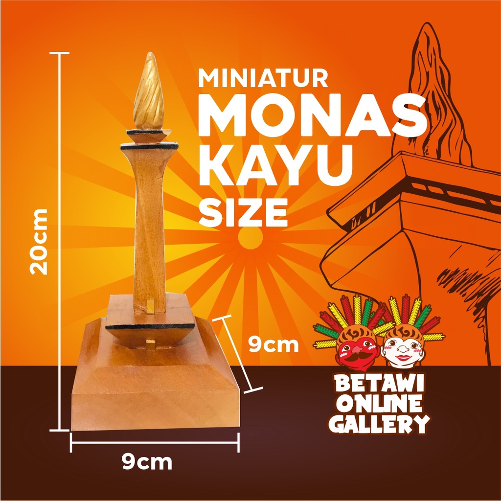 Miniatur Monas Kayu