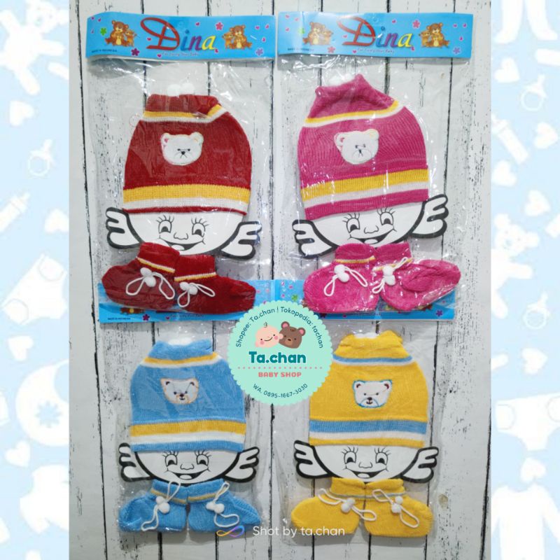 Topi dan kaos kaki Bayi Rajut topi bayi rajut set / kupluk bayi / kupluk anak / kupluk rajut