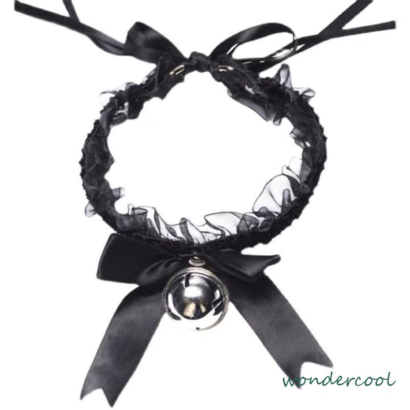 Choker Renda Kalung Lonceng Besar Fashion Korea Cosplay Gaya Aksesoris Wanita-Won