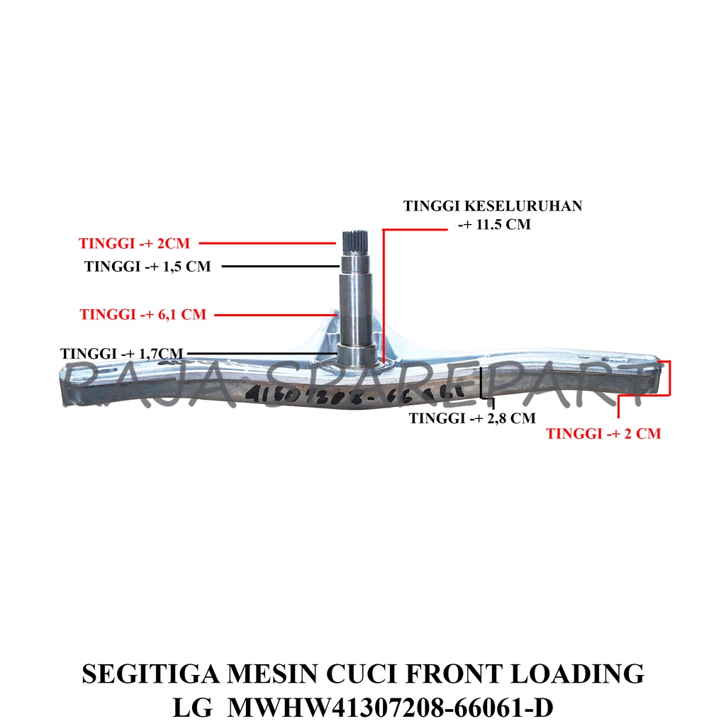 SEGITIGA MESIN CUCI FRONT LOADING LG MWHW41307208-66061-D