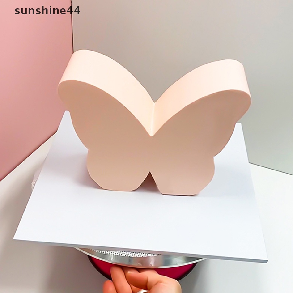 Sunshine 1 Set Papan Akrilik Transparan Bentuk Kupu-Kupu DIY Untuk Menghaluskan Krim Mentega Kue