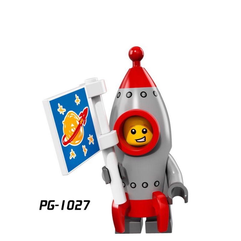 Patung Minifigures Medusa Gingerbread Man Chicken Warrior Warna Emas Untuk Koleksi