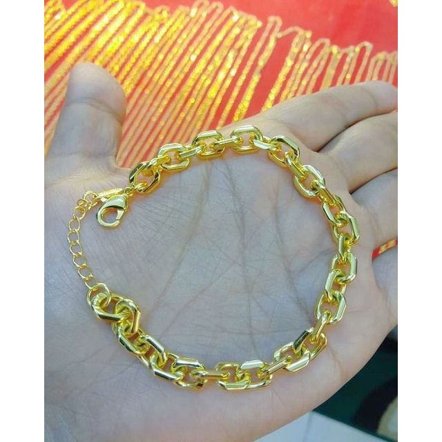 GELANG RANTAI PRIA WANITA LAPIS EMAS