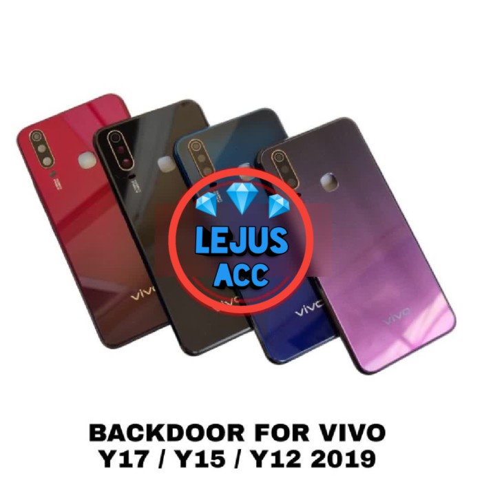 Tutup Belakang Baterai Backdoor Back cover Vivo Y12 - Y15 - Y17 2019 - Biru