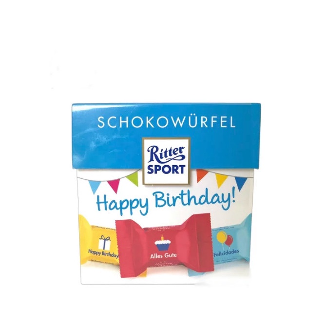 

Coklat Ritter Sport Cube Special Edition Happy Birthday