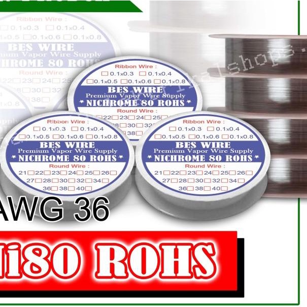 Nichrome 80 AWG 36 ROHS (50grm)