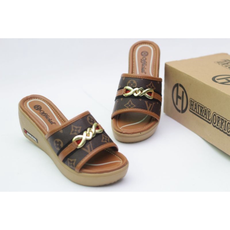 sandal wanita wedges/sandal lv