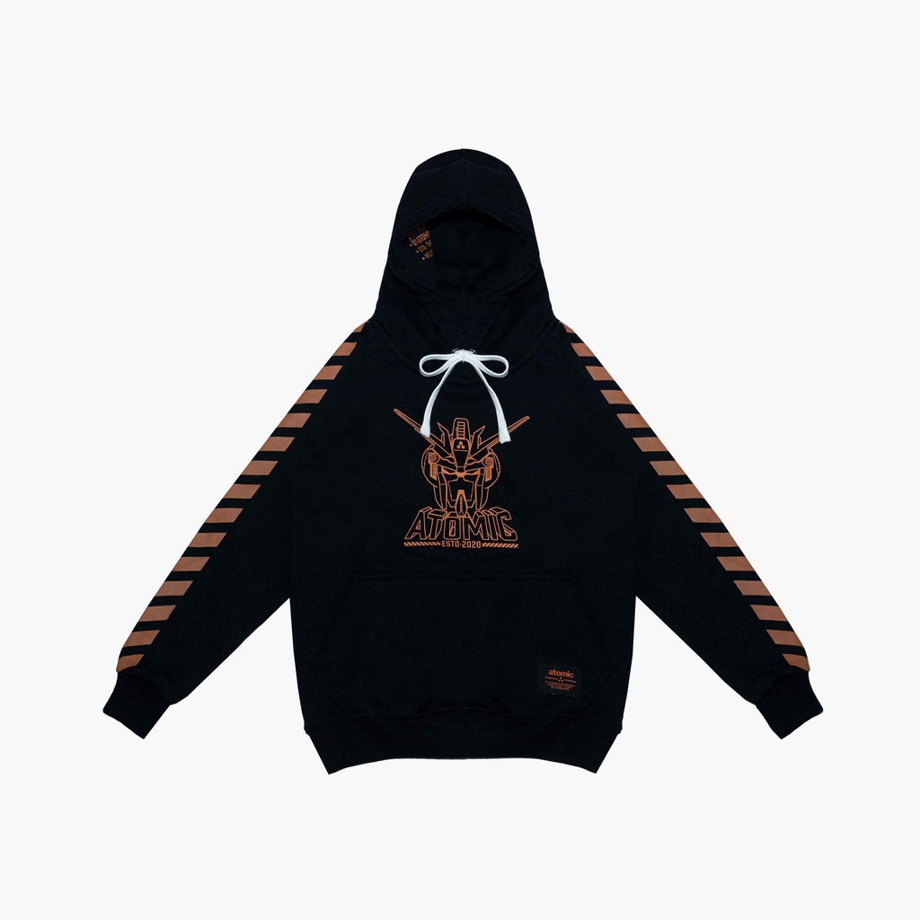 Atomic Kiddz Jaket Sweater Hoodie Anak Laki Perempuan - Proto Hitam Bahan Tebal