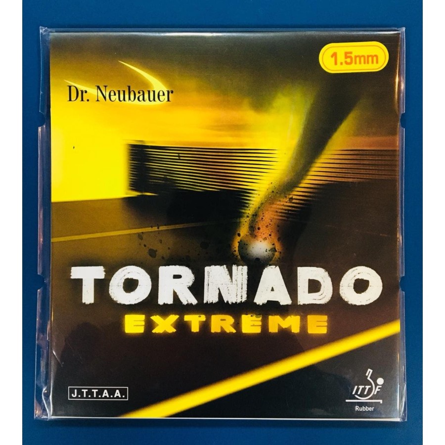 Karet Bat Tenis Meja Dr. Neubauer Tornado Extreme Bintik Pendek - 1.5MM HITAM