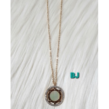 KALUNG MODEL RODA KERAMIK PUTIH/ KALUNG TITANIUM/ AKSESORIS WANITA KOREA