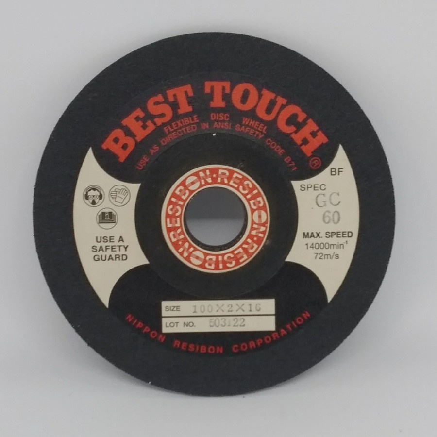 MATA BATU GERINDA FLEXIBLE 4 INCH NIPPON RESIBON BEST TOUCH GC60 4INCH