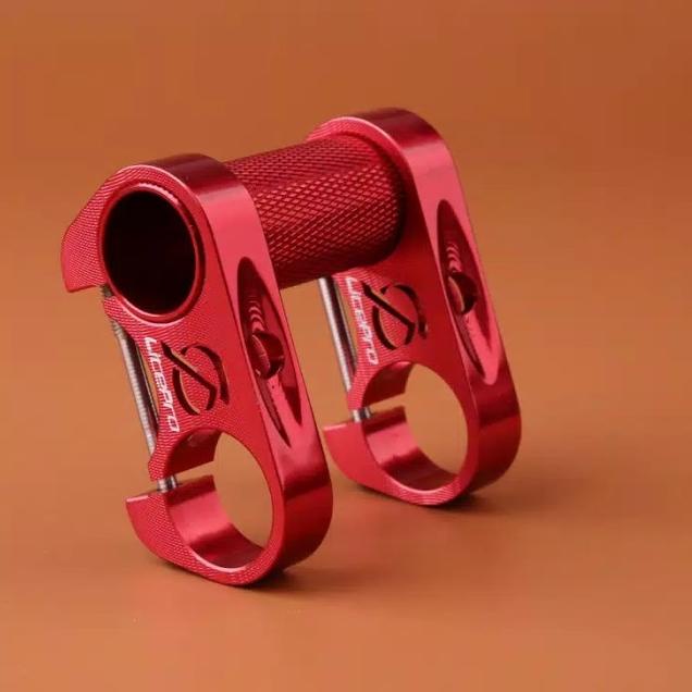 Litepro Stem Handlebar Sepeda Double Stem Adjustable adapter stang - Merah