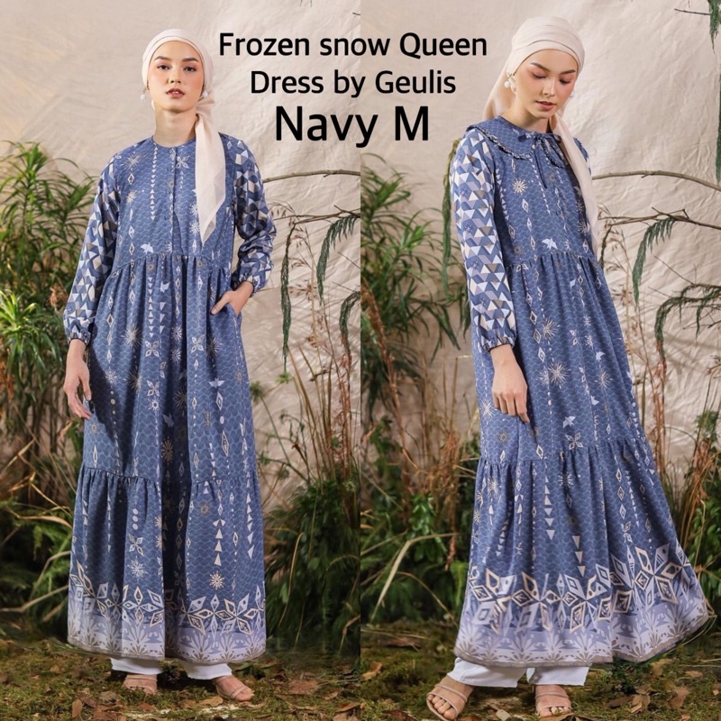 FROZEN SNOW QUEEN (M) DRESS BY GEULIS | DRESS MUSLIM | BAJU WANITA | PRELOVED