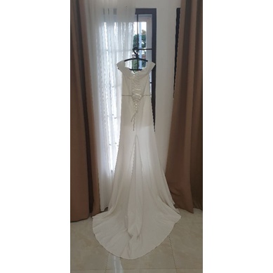 Aurora Wedding Gaun White Dress Gaun Pengantin Simple Elegant PRELOVED