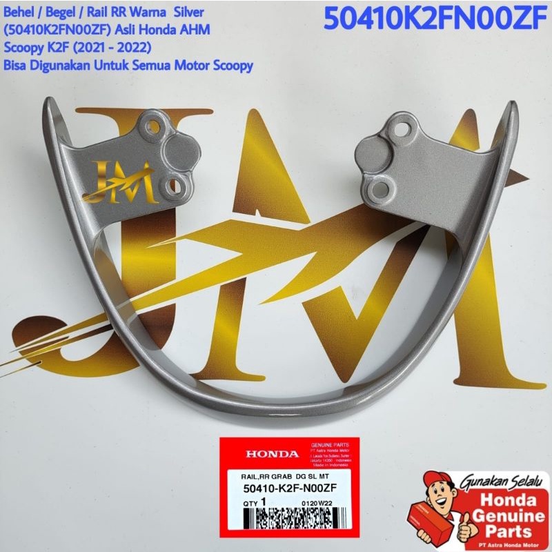 50410K2FN00ZF Begel Atau Behel Scoopy New eSP 2021 ASLI ORIGINAL HONDA AHM