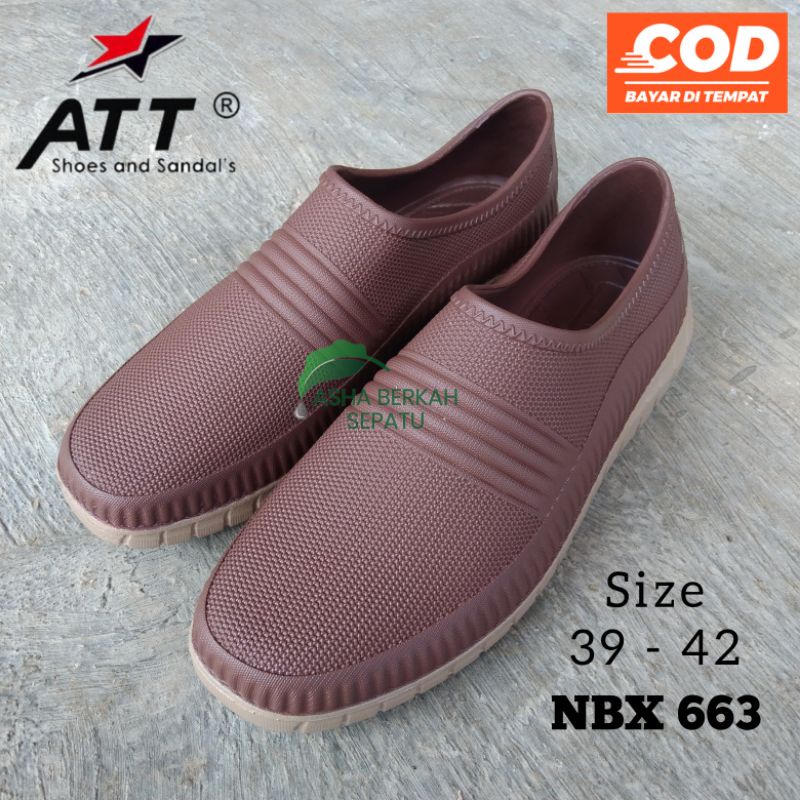 Sepatu Karet Pria Tahan Air ATT l Sepatu Kerja Pria Slip On ATT NBX 663 UK 39-42