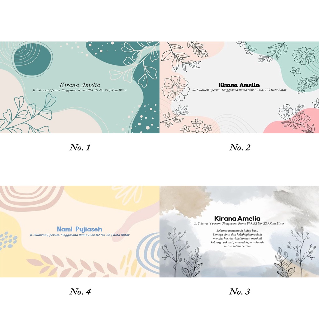 

Amplop kondangan aesthetic estetik custom nama dan alamat