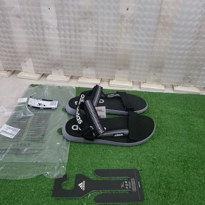 Adidas original comfort sandal black grey bnip