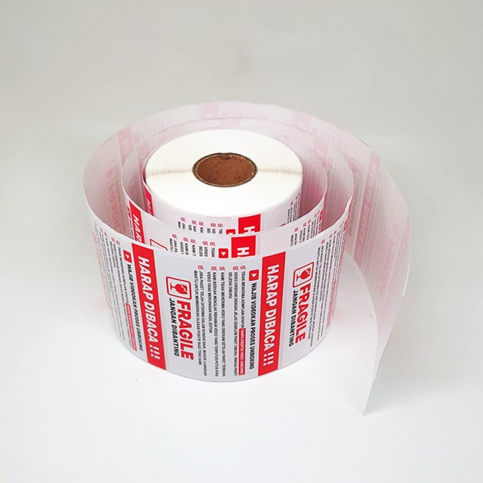 

Sticker Label Wajib Video Unboxing Stiker Pengiriman Olshop 7 x 5 cm (1 Roll/ 500 Pcs)