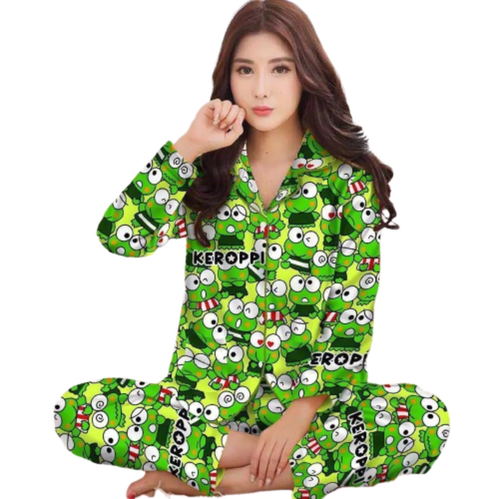CIAHAW Baju Tidur Piyama PP Motip Karakter M,L, XL/Setelan Piyama PP