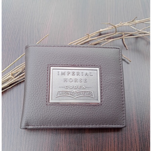 dompet kulit asli berkualitas tinggi dengan logo flat besar di bagian depan anti karat #dompet #dompetpria #dompetkulit