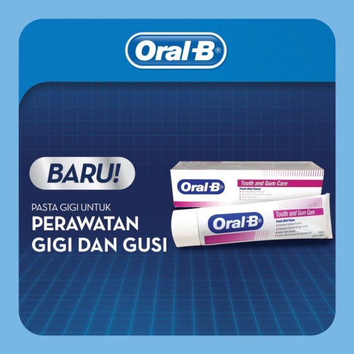 ORAL B PASTA GIGI TOOTH AND GUM CARE. ORAL-B ORALB - 100 ML MANJUR