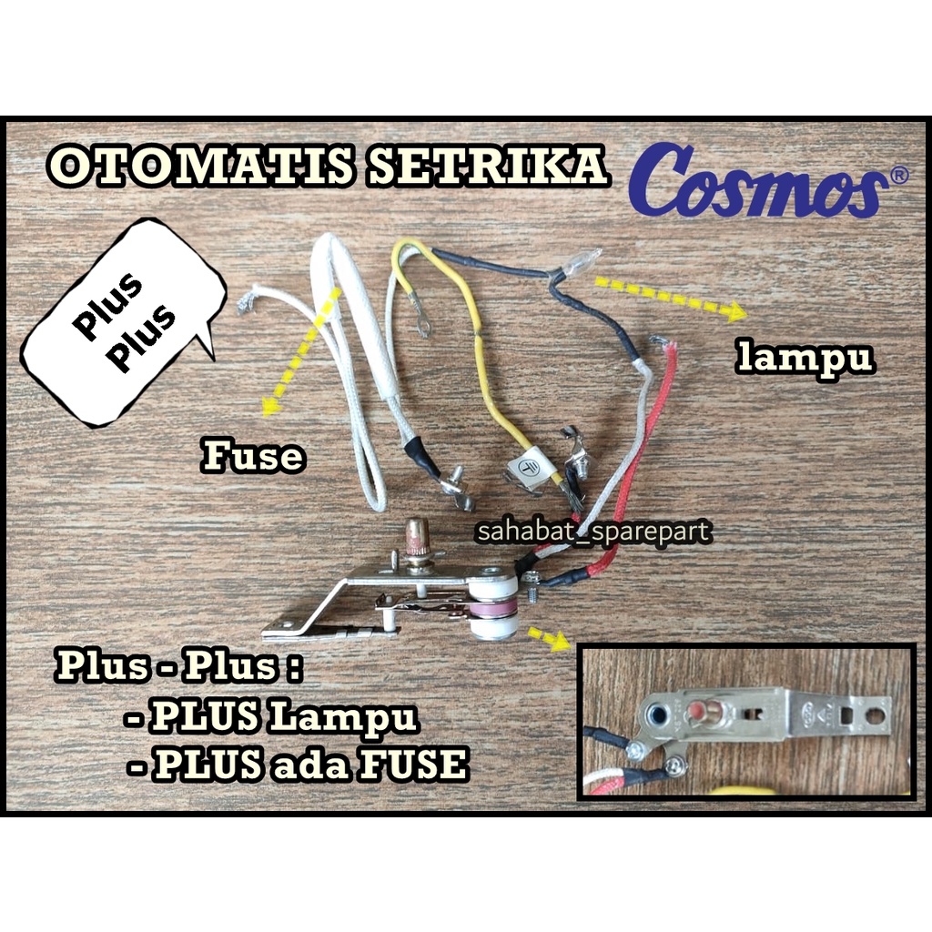 (PROMO PLUS PLUS) OTOMATIS SETRIKA COSMOS PLUS LAMPU PLUS FUSE ORIGINAL