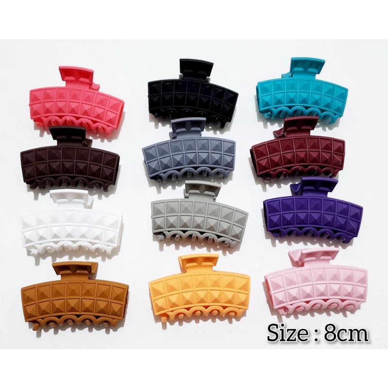 Jepit Rambut Kotak Lancip 8CM Doff / Matte Jepitan Jedai Dewasa Hair Band Remaja Korea