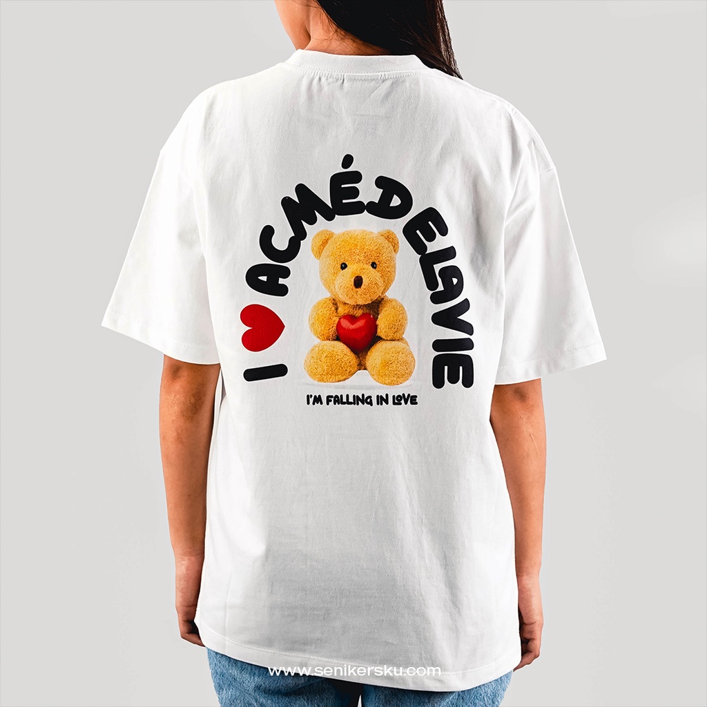 ADLV I Love Teddy Bear White Tee