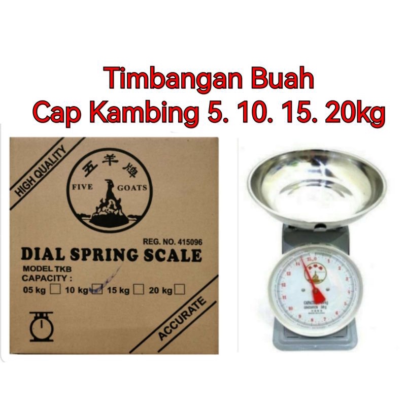 Timbangan Tangkring Buah Daging Kambing Five Goat 5kg 10kg 15kg 20kg