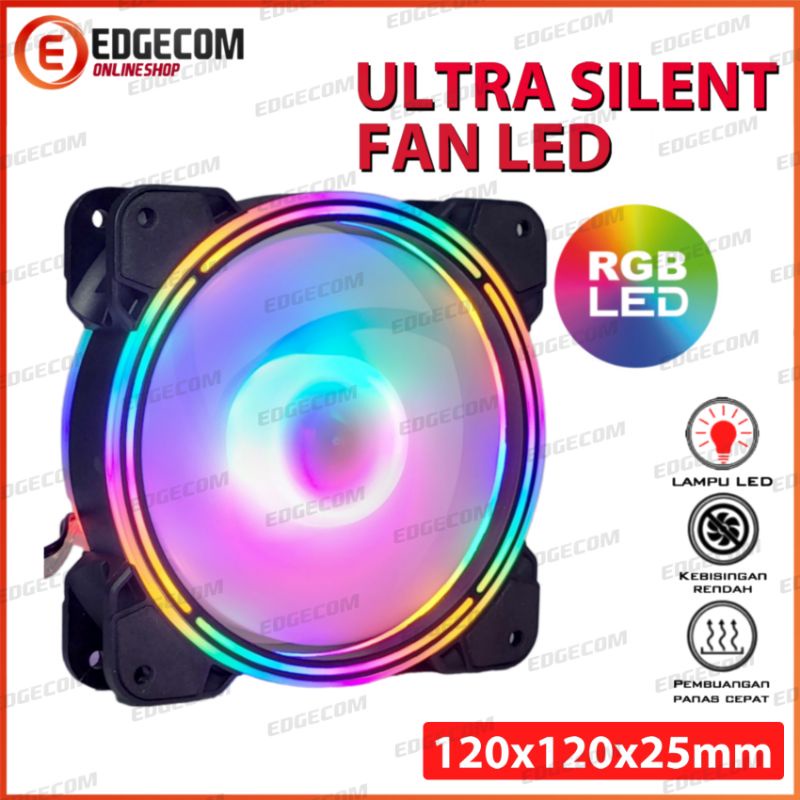 Fan Casing RGB LED 12cm Ultra Silent Fan LED