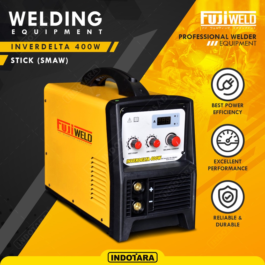 Mesin Las SMAW (Electrode/Stick) Welding Fujiweld - Inverdelta 400W