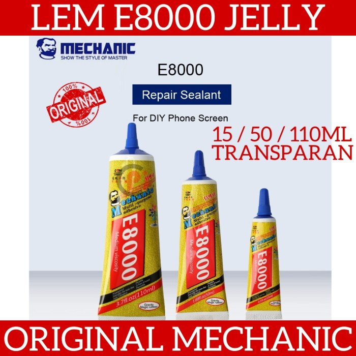 ORIGINAL MECHANIC E8000 Lem Jelly LCD Frame Super Lengket CLEAR BENING