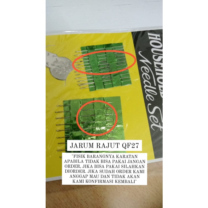 JARUM JAHIT TANGAN / JARUM JAHIT KECIL / SEWING NEEDLES / ALAT JARUM JAHIT ALUMINIUM / JARUM RAJUT QF27