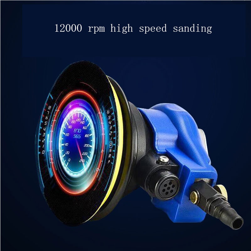 10000rpm Pneumatic Random Vacuum Air Sander Grinder Polisher Pneumatic Sander Self-Vacuum Palm Orbital Sander OKK