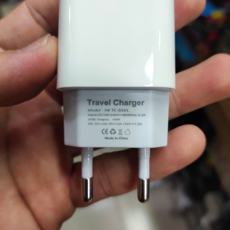 BATOK CHARGER HK TC-D38 2USB 2.4A / KEPALA CASAN HK TC-D101 15W 1USB  ADAPTER HK