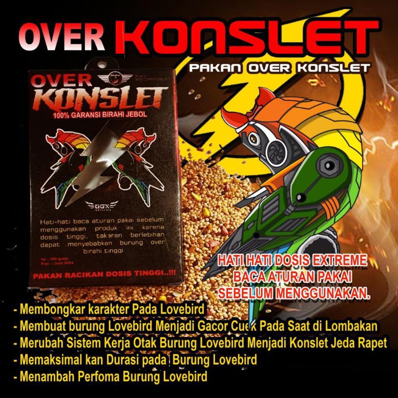 PAKAN OVER KONSLET LOVEBIRD