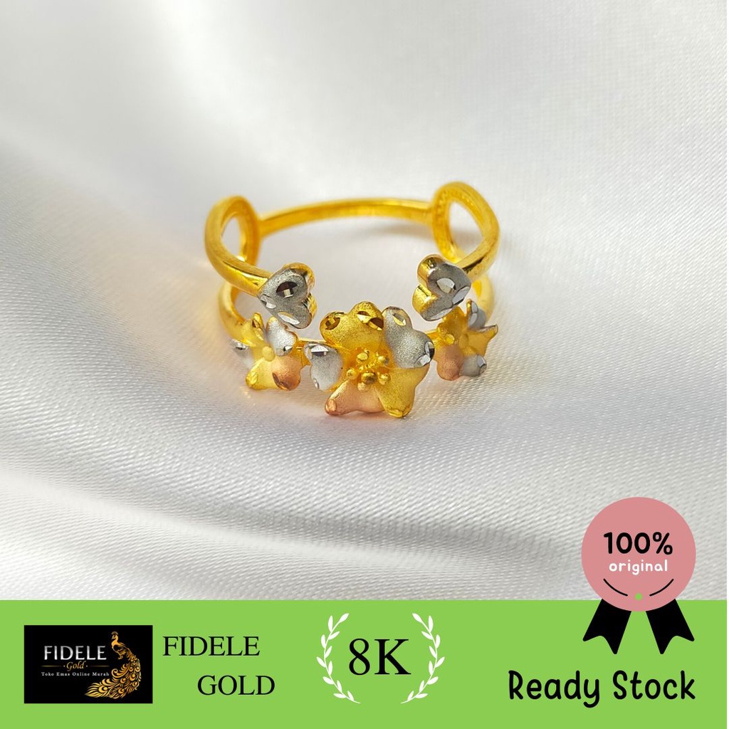 Cincin Kendari Emas Asli Fashion Edelweiss 375