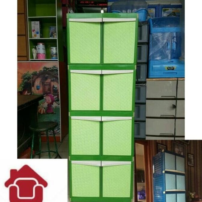 

LEMARI PLASTIK LEMARI PAKAIAN MINICLUB SUSUN 4 stock ready