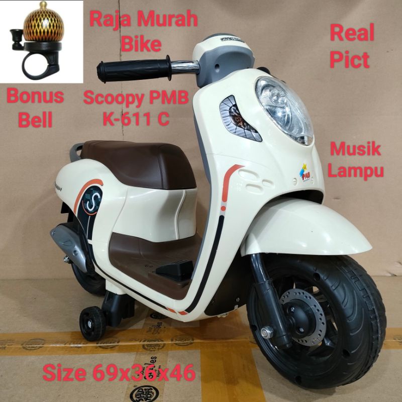 Motoran Aki Anak PMB Scoopy K 611C Motor Aki Scoopy Stylish Motor Mainan Aki Motoran Anak