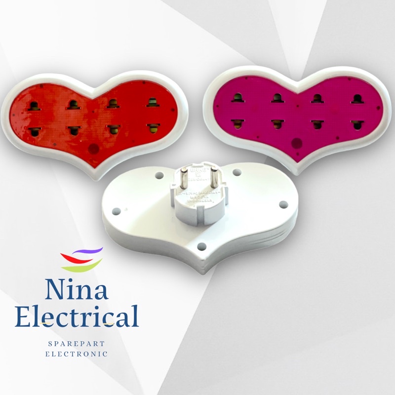 STOP KONTAK LOVE 4in1 + Lampu