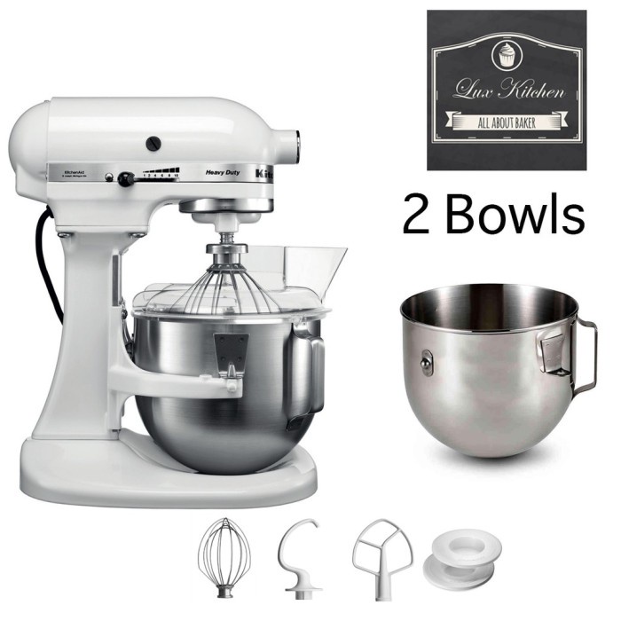 KitchenAid Heavy Duty 5KPM50 2 Bowls - White / Mixer KitchenAid 5KPM50