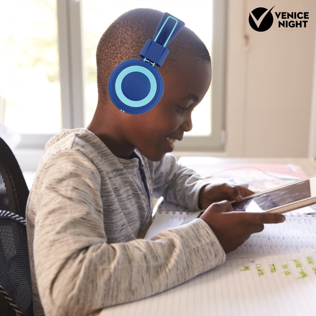 (VNEP) (Berkabel) Headset Over Ear Noise Reduction Headphone Gaming Lipat dengan Mikrofon untuk Anak-anak