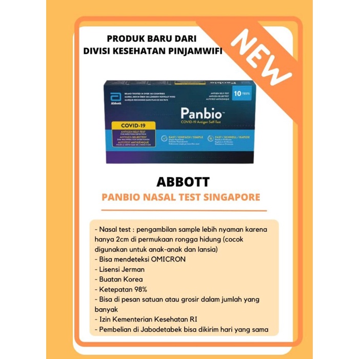 Swab Test Abbott Panbio Nasal Antigen Singapore Kemenkes Original Tes