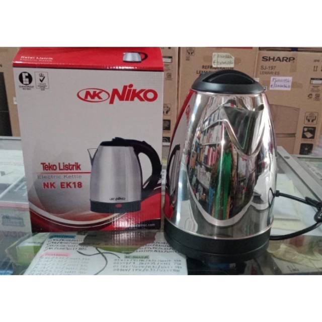 NIKO TEKO LISTRIK NK EK 18 ELECTRIC KETTLE STAINLESS 1.8 LITER
